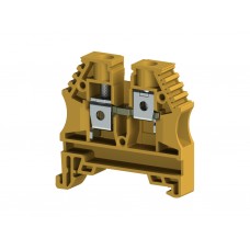 304143RP, Клеммник на DIN-рейку 6мм.кв. (желтый); AVK6(RP) (упак 60 шт)