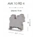 304289, Клеммник 3-х выводной, 2x10мм.кв 1x4 мм.кв., (серый); AVK 10 RD 4 (упак 60 шт)
