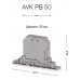 304440, Клеммник на монт.плату 50 мм.кв. (серый); AVK PB 50 (упак 6 шт)