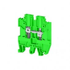 304502, Клеммник на DIN-рейку с пружиной 4мм.кв. (зеленый); AVK-Y4 (упак 120 шт)