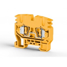 306423, Миниклеммник пружинный на DIN-рейку (MR15), 2,5 мм.кв. (желтый); MYK2,5 (упак 50 шт)