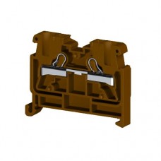 307498, Миниклеммник пруж. быстрозажимной (Push in), 2,5 мм.кв., на din-рейку 35 мм,  (коричневый); PYKMR 2,5 (упак 50 шт)