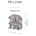 308029, PB 2,5-NM ;Болтовой Клеммник под кольцевой наконечник на DIN-рейку 2,5 мм.кв. (серый)  (упак 45 шт)