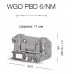 308079, WGO-PBD6-NM; Клеммник измерительный без тест. разъемов, 6мм.кв., болтовой зажим под кольцевой наконечник (серый) (упак 25 шт)
