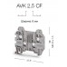 324919, Клемма 4-х выв., с зоной размыкания, 2,5 мм.кв., (серая); AVK 2.5 CF (упак 80 шт)