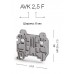 324920, Клеммник с возможностью установки картриджа, 2,5 мм.кв, (бежевый); AVK 2.5F (упак 80 шт)