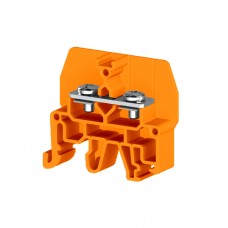 326807, Болтовой Клеммник под вилочный наконечник на DIN-рейку 6 мм.кв. (оранжевый); CPB 6 (упак 50 шт)