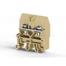 326810, Болтовой Клеммник под вилочный наконечник на DIN-рейку 6 мм.кв. (бежевый); CPB 6B (упак 25 шт)