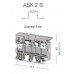 351109, Клеммник с держ. предохр. (5x20, 5x25) на DIN-рейку, 6 мм.кв. (серый); ASK 2S (упак 50 шт)
