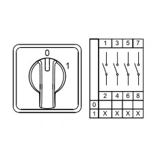 800038, CS080092L; Двухпозиционные Переключатели Вкл-Выкл (0-1); 4 FAZ 80 A 60° (упак 1 шт)