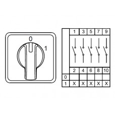 800040, CS010099S; Двухпозиционные Переключатели Вкл-Выкл (0-1); 5 FAZ 10 A 60° (упак 1 шт)