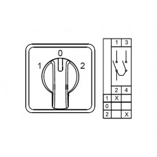 800113, CS025051S; Трехпозиционные Переключатели  (1-0-2) ; 1 FAZ 25 A 60° (упак 1 шт)