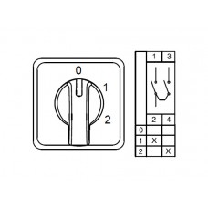 800152, CS020107S; Трехпозиционные Переключатели  (1-0-2); 0-1-2 20 A 60° (упак 1 шт)