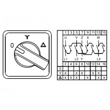 800161, CS016012S; Переключатели “Звезда”-”Треугольник”; 3 FAZ 16 A 60° (упак 1 шт)
