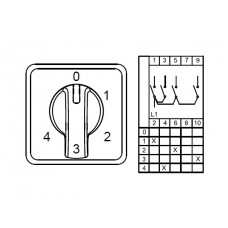 800260, CS010109S; Многоступенчатые переключатели - 1 полюс; 0-4 10 A 60° (упак 1 шт)