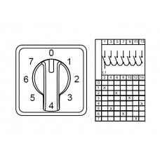 800297, CS063112M; Многоступенчатые переключатели - 1 полюс; 0-7 63 A 45° (упак 1 шт)