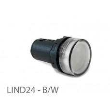 800710, LIND24 - B-W; Лампа сигнальная светодиодная  - 24 В AC-DC (упак 1 шт)