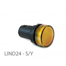 800713, LIND24 - S-Y; Лампа сигнальная светодиодная  - 24 В AC-DC (упак 1 шт)